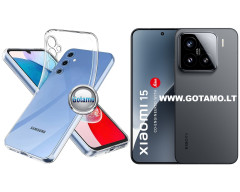 Skin silikoninis dėklas 1MM storio Xiaomi 15 telefonui