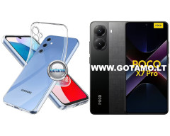 Skin silikoninis dėklas 1MM storio Xiaomi Poco X7 Pro telefonui