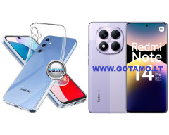 Skin silikoninis dėklas 1MM storio Xiaomi Redmi Note 14 Pro 5G, Xiaomi Poco X7 telefonams