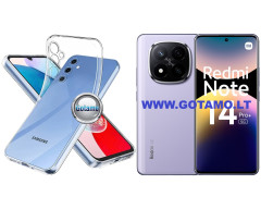 Skin silikoninis dėklas 1MM storio Xiaomi Redmi Note 14 Pro Plus 5G telefonui