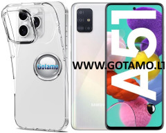 Skin silikoninis dėklas 2MM storio Samsung Galaxy A51 telefonui