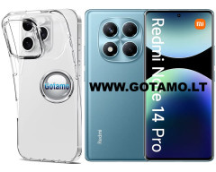 Skin silikoninis dėklas 2MM storio Xiaomi Redmi Note 14 Pro 4G telefonui