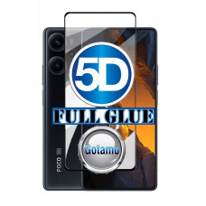 Apsauga ekranui gaubtas grūdintas stiklas Xiaomi Poco F5 mobiliajam telefonui juodos spalvos 5D pilnas padengimas klijais Vilnius | Telšiai | Klaipėda