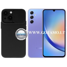 B-Private dėklas nugarėlė Samsung Galaxy A34 mobiliajam telefonui juodos spalvos