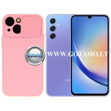 B-Private dėklas nugarėlė Samsung Galaxy A34 mobiliajam telefonui rožinės spalvos