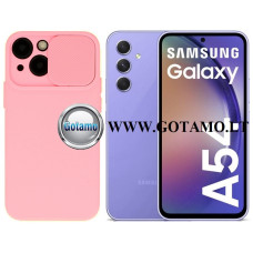 B-Private dėklas nugarėlė Samsung Galaxy A54 mobiliajam telefonui rožinės spalvos