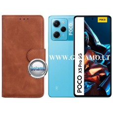Diary Mate2 dėklas Xiaomi Poco X5 Pro mobiliajam telefonui rudos spalvos Kaunas | Kaunas | Vilnius