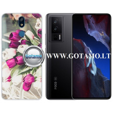 Flower Tulip dėklas nugarėlė Xiaomi Poco F5 Pro telefonui šviesiai violetinės spalvos Kaunas | Plungė | Palanga