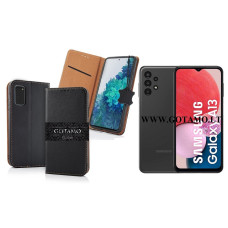 Samsung Galaxy A13 naturalios odos dėklas Samsung Galaxy A13 naturalios odos dėklas