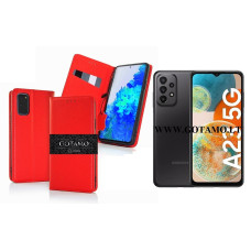 Gotamo Vintage natūralios odos dėklas Samsung Galaxy A23, Samsung Galaxy A23 5G mobiliesiems telefonams raudonos spalvos Šiauliai | Palanga | Palanga