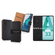 Gotamo Vintage natūralios odos dėklas Samsung Galaxy A33 5G mobiliajam telefonui juodos spalvos Klaipėda | Vilnius | Vilnius