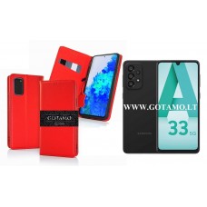 Gotamo Vintage natūralios odos dėklas Samsung Galaxy A33 5G mobiliajam telefonui raudonos spalvos Palanga | Šiauliai | Kaunas