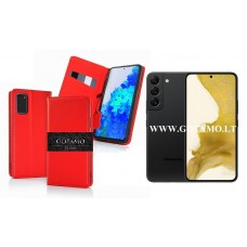 Gotamo Vintage natūralios odos dėklas Samsung Galaxy S22 5G mobiliajam telefonui raudonos spalvos Klaipėda | Plungė | Palanga