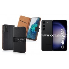 Gotamo Vintage natūralios odos dėklas Samsung Galaxy S23 mobiliajam telefonui juodos spalvos Šiauliai | Palanga | Plungė