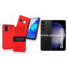 Gotamo Vintage natūralios odos dėklas Samsung Galaxy S23 mobiliajam telefonui raudonos spalvos Klaipėda | Šiauliai | Plungė