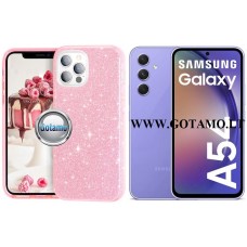 iLLumi-Neo silikoninis dėklas nugarėlė Samsung Galaxy A54 telefonui rožinės spalvos