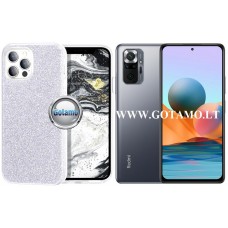 iLLumi-Neo silikoninis dėklas nugarėlė Xiaomi Redmi Note 10 Pro, Xiaomi Redmi Note 10 Pro Max telefonams sidabro spalvos Vilnius | Plungė | Plungė