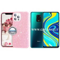 iLLumi-Neo silikoninis dėklas nugarėlė Xiaomi Redmi Note 9S, Xiaomi Redmi Note 9 Pro telefonui rožinės spalvos
