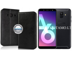 Re-Cap magnetinis dėklas Samsung Galaxy A6 Plus (2018) telefonui juodos spalvos