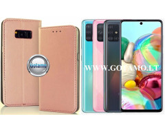 Re-Cap magnetinis dėklas Samsung Galaxy A71 telefonui rožinio aukso spalvos