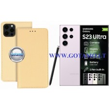 Re-Grid magnetinis dėklas Samsung Galaxy S23 Ultra telefonui aukso spalvos Vilnius | Kaunas | Šiauliai