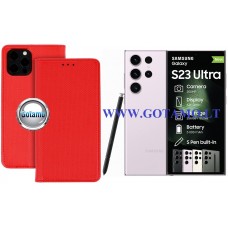 Re-Grid magnetinis dėklas Samsung Galaxy S23 Ultra telefonui raudonos spalvos Telšiai | Šiauliai | Kaunas