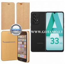 Vennus Diary magnetinis dėklas Samsung Galaxy A33 5G telefonui aukso spalvos Kaunas | Kaunas | Plungė