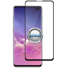 Apsauga ekranui gaubtas grūdintas stiklas Samsung Galaxy S10+ mobiliajam telefonui juodos spalvos