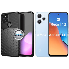 Xiaomi Redmi 12, Xiaomi Redmi 12 5G dėklai ir apsauginiai stiklai - B-2Safe dėklas nugarėlė Xiaomi Redmi 12, Xiaomi Redmi 12 5G mobiliajam telefonui juodos spalvos