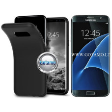 B-matte dėklas nugarėlė Samsung Galaxy S7 edge mobiliajam telefonui juodos spalvos