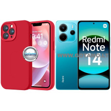 B-Soft Plus dėklas nugarėlė Xiaomi Redmi Note 14 4G telefonui raudonos spalvos