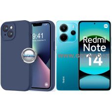 B-Soft Plus dėklas nugarėlė Xiaomi Redmi Note 14 4G telefonui tamsiai mėlynos spalvos