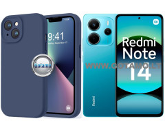 B-Soft Plus dėklas nugarėlė Xiaomi Redmi Note 14 4G telefonui tamsiai mėlynos spalvos