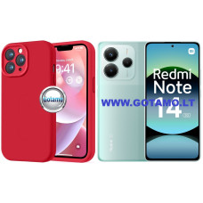 B-Soft Plus dėklas nugarėlė Xiaomi Redmi Note 14 5G telefonui raudonos spalvos