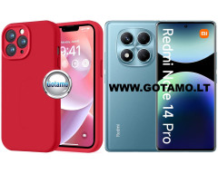 B-Soft Plus dėklas nugarėlė Xiaomi Redmi Note 14 Pro 4G telefonui raudonos spalvos