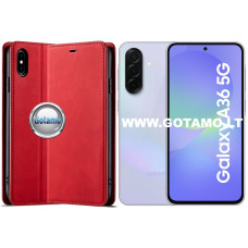 Galant magnetinis dėklas Samsung Galaxy A36 telefonui raudonos spalvos