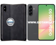 Galant magnetinis dėklas Samsung Galaxy A56 telefonui juodos spalvos