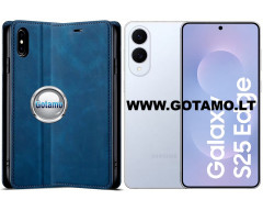 Galant magnetinis dėklas Samsung Galaxy S25 Edge telefonui mėlynos spalvos