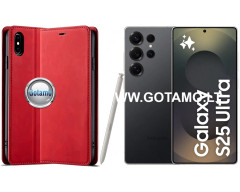 Galant magnetinis dėklas Samsung Galaxy S25 Ultra telefonui raudonos spalvos