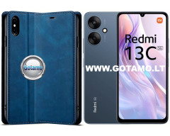 Galant magnetinis dėklas Xiaomi Redmi 13C 5G telefonui mėlynos spalvos