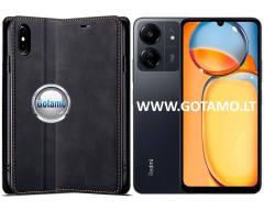 Galant magnetinis dėklas Xiaomi Redmi 13C, Xiaomi Poco C65 telefonams juodos spalvos
