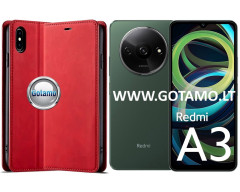 Galant magnetinis dėklas Xiaomi Redmi A3 telefonui raudonos spalvos