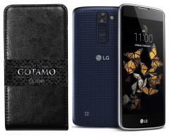 Gotamo I-gravity natūralios odos dėklas LG K8 mobiliesiems telefonams juodos spalvos Gotamo I-gravity natūralios odos dėklas LG K8 mobiliesiems telefonams juodos spalvos