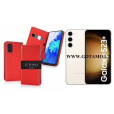Gotamo Vintage natūralios odos dėklas Samsung Galaxy S23+ (S23 Plus) mobiliajam telefonui raudonos spalvos Telšiai | Palanga | Vilnius
