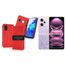 Gotamo Vintage natūralios odos dėklas Xiaomi Redmi Note 12 Pro, Xiaomi Poco X5 Pro mobiliesiems telefonams raudonos spalvos Šiauliai | Palanga | Palanga