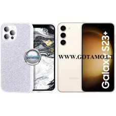 iLLumi-Neo silikoninis dėklas nugarėlė Samsung Galaxy S23+ (S23 Plus) telefonui sidabro spalvos Vilnius | Plungė | Telšiai