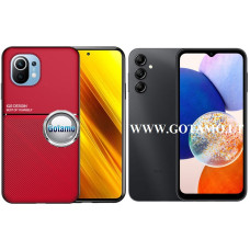 Magnetic Hold dėklas nugarėlė Samsung Galaxy A14, Samsung Galaxy A14 5G telefonams raudonos spalvos Vilnius | Šiauliai | Kaunas