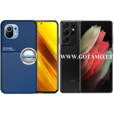 Magnetic Hold dėklas nugarėlė Samsung Galaxy S21 Ultra 5G telefonui mėlynos spalvos Klaipėda | Kaunas | Vilnius