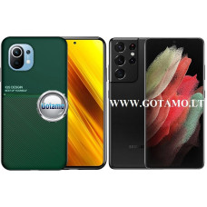 Magnetic Hold dėklas nugarėlė Samsung Galaxy S21 Ultra 5G telefonui smaragdinės žalios spalvos Vilnius | Kaunas | Klaipėda