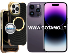 MagSafe Beauty dėklas nugarėlė Apple iPhone 14 Pro Max telefonui juodos spalvos